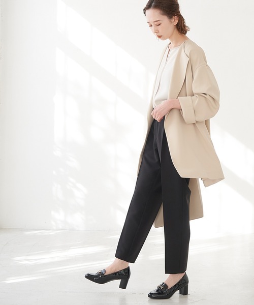 ROPE' PICNIC（ロペピクニック）の「【WEB限定】新色追加/配色パイピングブラウス（シャツ/ブラウス・レディース・ホワイト/ネイビー/オフホワイト/ベージュ系その他/ライトグリーン/サックスブルー・40/38）」の14枚目の写真