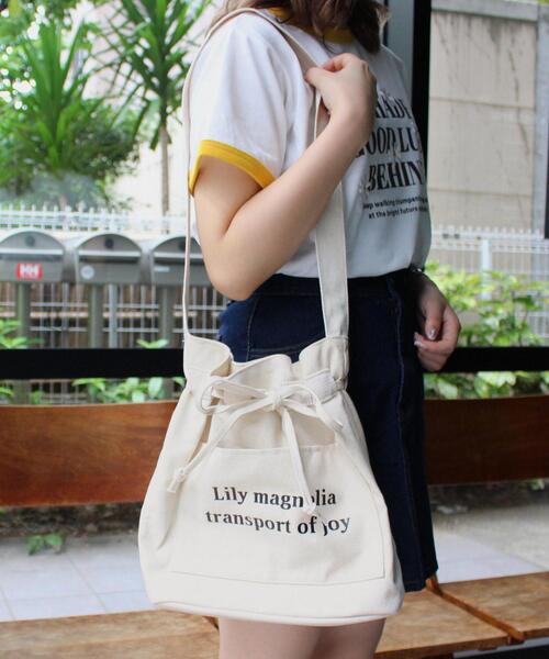 INGNI（イング）の「巾着ロゴトートBAG（トートバッグ・レディース・ブラック/キナリ・ONE SIZE）」の7枚目の写真