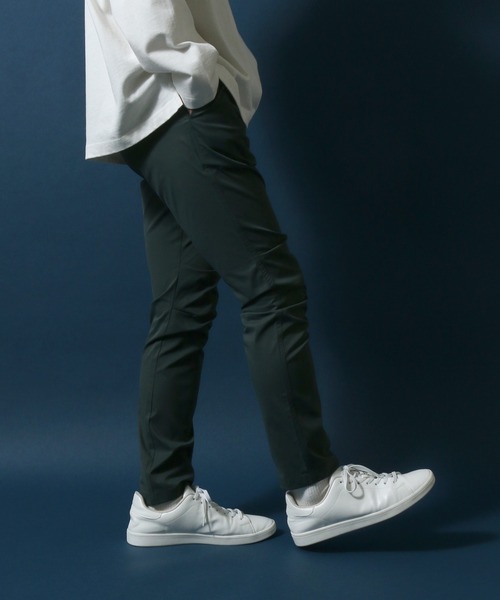 ANPAS（アンパス）の「Natural Stretch Slim Tapered Pants/ナチュラルストレッチ スリムテーパードパンツ イージーパンツ カラーパンツ（その他パンツ・メンズ・ブラック/カーキ/グリーン/アイボリー/グレイッシュベージュ・M/L）」の5枚目の写真