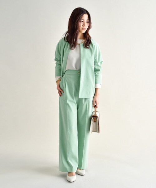 UNTITLED（アンタイトル）の「◆【STORY掲載】リネン混 ストレッチワイドパンツ（その他パンツ・レディース・ライトベージュ/ネイビー/ライトグリーン/ベージュ系9・00/03/02/04/01/44/48/42）」の21枚目の写真