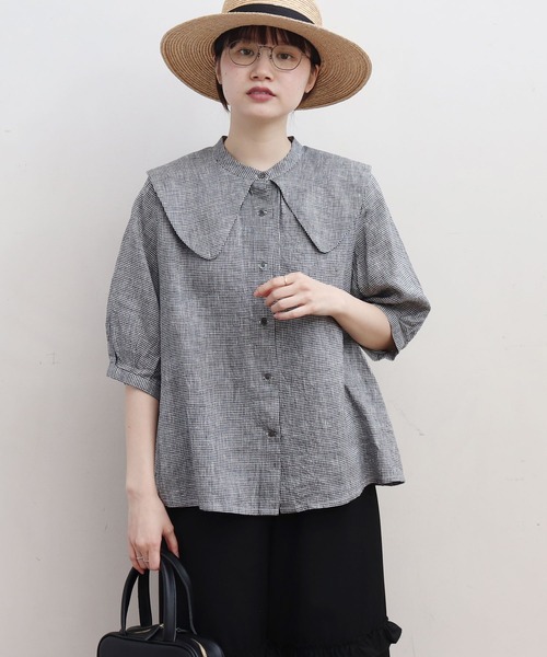 fig London（フィグロンドン）の「morning LINEN soprano BL（シャツ 