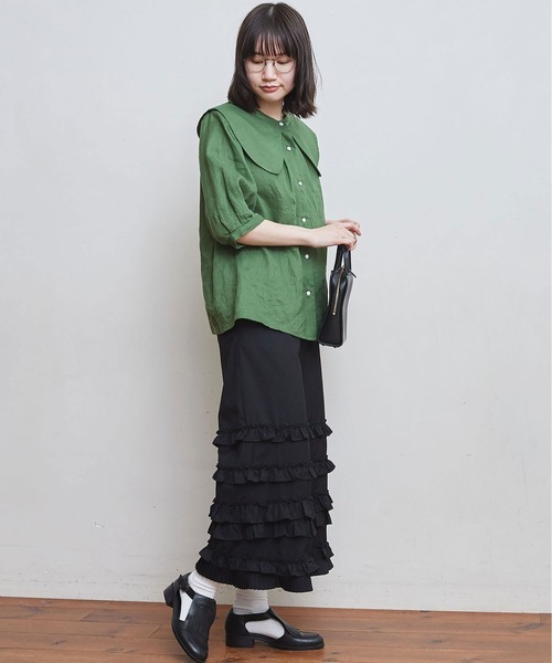 fig London（フィグロンドン）の「morning LINEN soprano BL（シャツ 