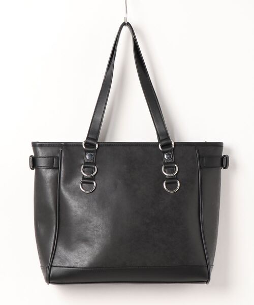 semantic design（セマンティックデザイン）の「セマンティックデザイン/semantic design 箔加工 トートバッグ A4対応（トートバッグ・メンズ・グレー系その他2/ブラック・FREE）」の6枚目の写真