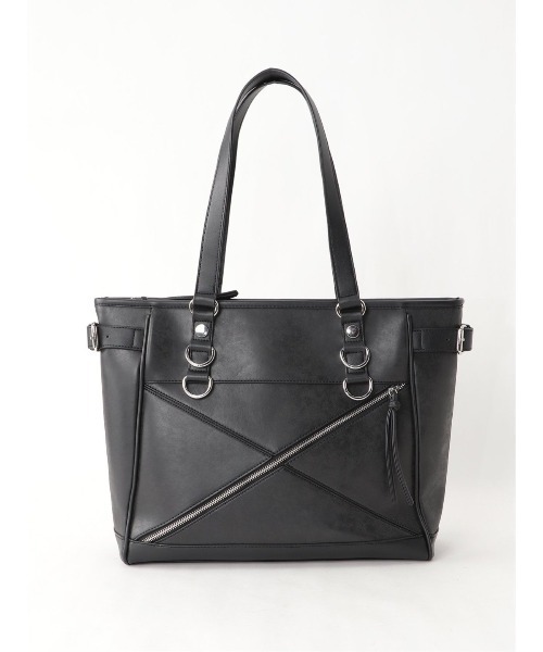 semantic design（セマンティックデザイン）の「セマンティックデザイン/semantic design 箔加工 トートバッグ A4対応（トートバッグ・メンズ・グレー系その他2/ブラック・FREE）」の2枚目の写真