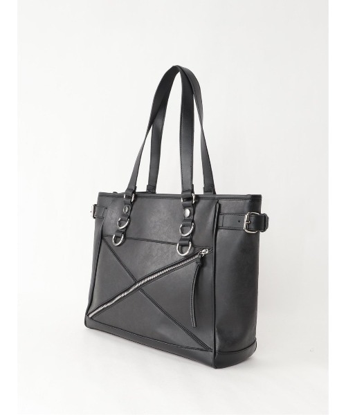 semantic design（セマンティックデザイン）の「セマンティックデザイン/semantic design 箔加工 トートバッグ A4対応（トートバッグ・メンズ・グレー系その他2/ブラック・FREE）」の8枚目の写真