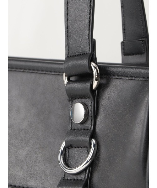 semantic design（セマンティックデザイン）の「セマンティックデザイン/semantic design 箔加工 トートバッグ A4対応（トートバッグ・メンズ・グレー系その他2/ブラック・FREE）」の9枚目の写真