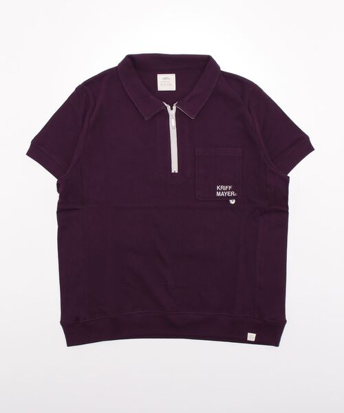 KRIFF MAYER Lady's Collection（クリフメイヤーレディースコレクション）の「ZIPポロ（ポロシャツ・レディース・ブラック/パープル/ネイビー/グレー/オフホワイト/オリーブ/ターコイズブルー/ワインレッド/カラフル・MEDIUM/LARGE）」の7枚目の写真