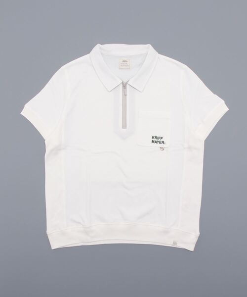 KRIFF MAYER Lady's Collection（クリフメイヤーレディースコレクション）の「ZIPポロ（ポロシャツ・レディース・ブラック/パープル/ネイビー/グレー/オフホワイト/オリーブ/ターコイズブルー/ワインレッド/カラフル・MEDIUM/LARGE）」の2枚目の写真