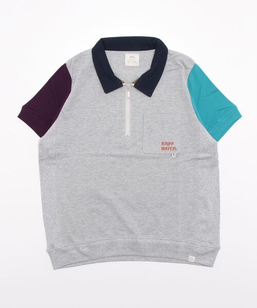 KRIFF MAYER Lady's Collection（クリフメイヤーレディースコレクション）の「ZIPポロ（ポロシャツ・レディース・ブラック/パープル/ネイビー/グレー/オフホワイト/オリーブ/ターコイズブルー/ワインレッド/カラフル・MEDIUM/LARGE）」の9枚目の写真
