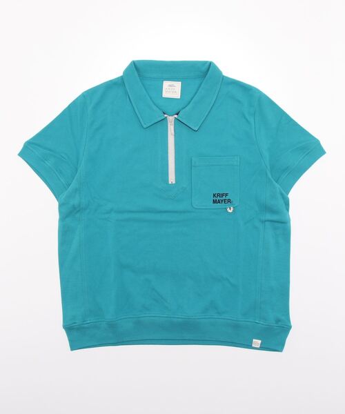 KRIFF MAYER Lady's Collection（クリフメイヤーレディースコレクション）の「ZIPポロ（ポロシャツ・レディース・ブラック/パープル/ネイビー/グレー/オフホワイト/オリーブ/ターコイズブルー/ワインレッド/カラフル・MEDIUM/LARGE）」の6枚目の写真