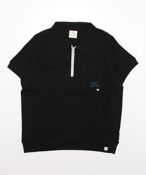 KRIFF MAYER Lady's Collection（クリフメイヤーレディースコレクション）の「ZIPポロ（ポロシャツ・レディース・ブラック/パープル/ネイビー/グレー/オフホワイト/オリーブ/ターコイズブルー/ワインレッド/カラフル・MEDIUM/LARGE）」の3枚目の写真