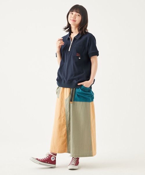 KRIFF MAYER Lady's Collection（クリフメイヤーレディースコレクション）の「ZIPポロ（ポロシャツ・レディース・ブラック/パープル/ネイビー/グレー/オフホワイト/オリーブ/ターコイズブルー/ワインレッド/カラフル・MEDIUM/LARGE）」の14枚目の写真