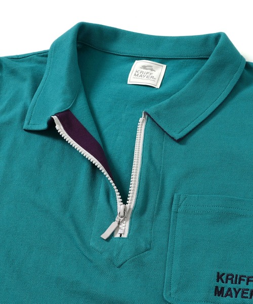 KRIFF MAYER Lady's Collection（クリフメイヤーレディースコレクション）の「ZIPポロ（ポロシャツ・レディース・ブラック/パープル/ネイビー/グレー/オフホワイト/オリーブ/ターコイズブルー/ワインレッド/カラフル・MEDIUM/LARGE）」の20枚目の写真