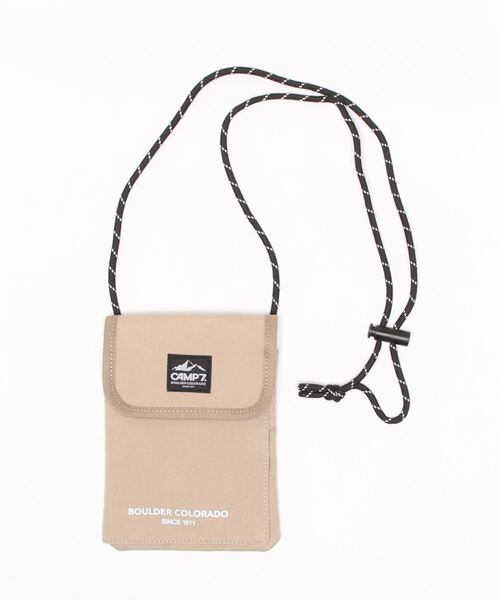 CAMP7（キャンプセブン）の「【CAMP7】ネックポーチ（ショルダーバッグ・メンズ・ブラック/カーキブラウン/ベージュ・ONE SIZE）」の18枚目の写真