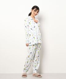 ツモリチサト＊スリープ＊Lサイズ＊空で遊ぶネコ 雲・星・月柄 tsumori chisato SLEEP（ツモリチサト スリープ）の「インナー