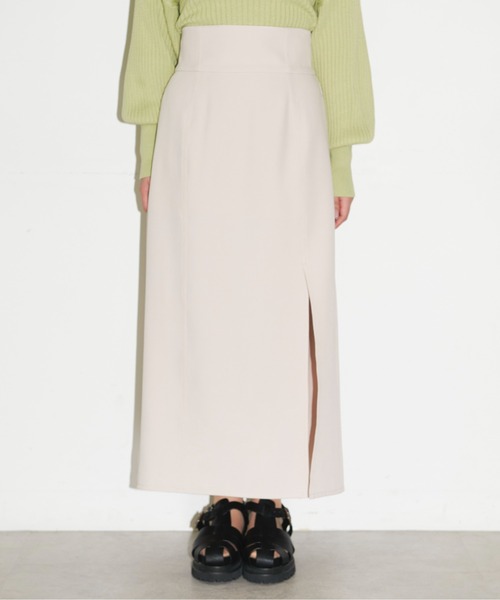 FREE'S MART（フリーズマート）の「深スリットロングナロースカート（スカート・レディース・ホワイト/ブラック/ベージュ・MEDIUM/SMALL）」の21枚目の写真