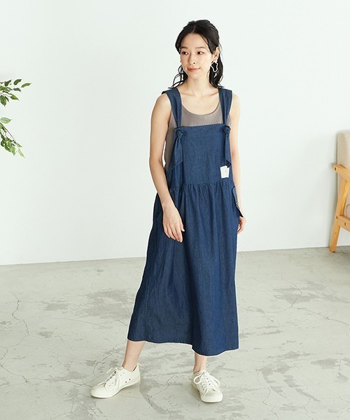 セール 一部店舗限定 デニム エプロンドレス ワンピース Onigiri オニギリ のファッション通販 Zozotown