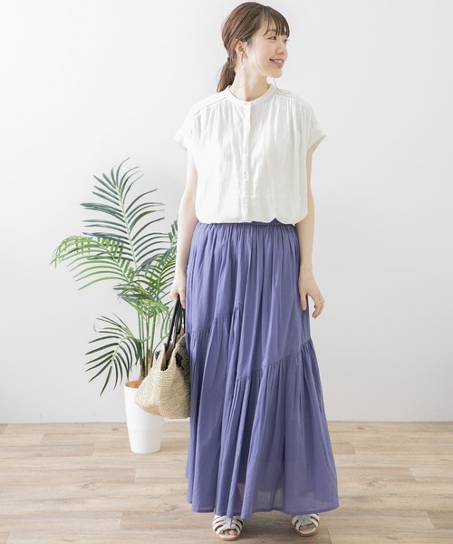 URBAN RESEARCH Sonny Label（アーバンリサーチサニーレーベル）の「楊柳ギャザーフレンチブラウス（シャツ/ブラウス・レディース・オフホワイト/ライトグレー/グリーン/ブラック・FREE）」の18枚目の写真