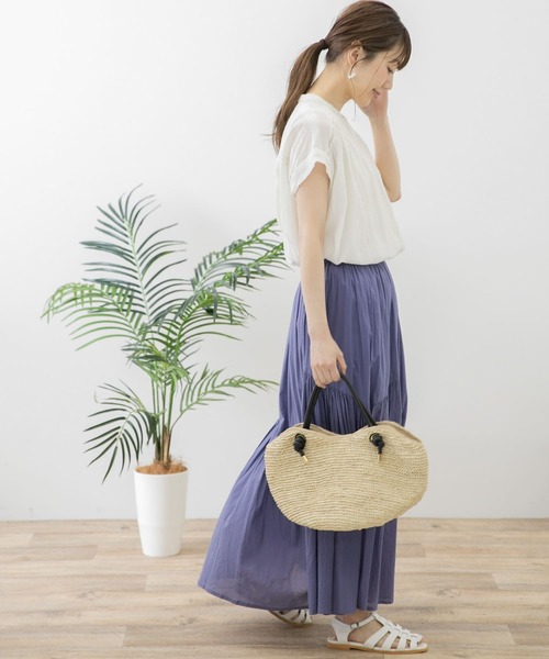 URBAN RESEARCH Sonny Label（アーバンリサーチサニーレーベル）の「楊柳ギャザーフレンチブラウス（シャツ/ブラウス・レディース・オフホワイト/ライトグレー/グリーン/ブラック・FREE）」の19枚目の写真