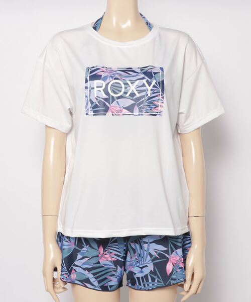 【新品•未使用•タグ付き】ROXY ラッシュガード付　水着３点セット　Mサイズ ROXY（ロキシー）の「ROXY/ロキシー ラッシュガードTシャツ付き