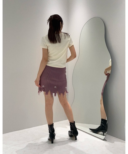 lissi Boutique（リージーブティック）の「【lissi Boutique】ベーシックシンプルTシャツ（Tシャツ/カットソー・レディース・ベージュ/イエロー・FREE）」の4枚目の写真