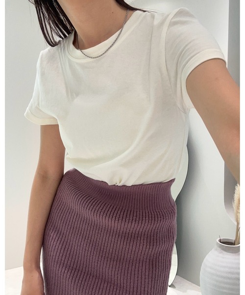 lissi Boutique（リージーブティック）の「【lissi Boutique】ベーシックシンプルTシャツ（Tシャツ/カットソー・レディース・ベージュ/イエロー・FREE）」の12枚目の写真