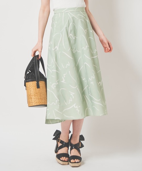 31 Sons de mode（トランテアン　ソン　ドゥ　モード）の「フラワーアート柄スカート（スカート・レディース・ピンク/クリーム/ライトグリーン・38/36）」の3枚目の写真