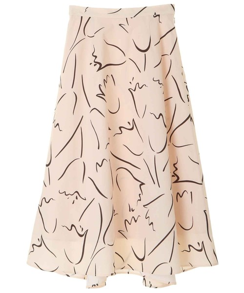 31 Sons de mode（トランテアン　ソン　ドゥ　モード）の「フラワーアート柄スカート（スカート・レディース・ピンク/クリーム/ライトグリーン・38/36）」の4枚目の写真