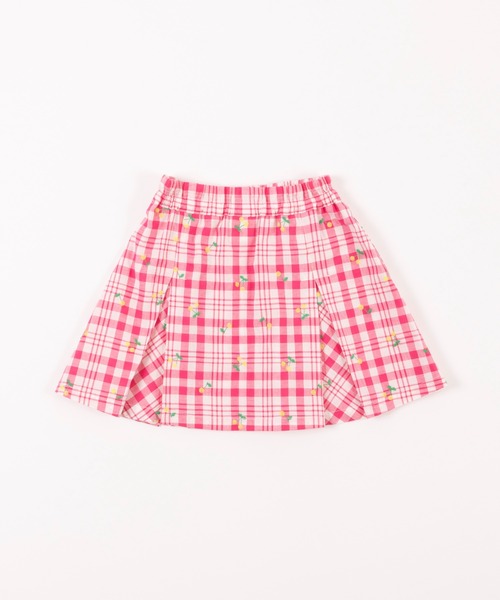 KP(ケーピー)の「さくらんぼ刺しゅうチェック柄スカート(100-130cm)(スカート・キッズ・ピンク/ブルー・110cm/100cm/120cm/130cm)」の10枚目の写真