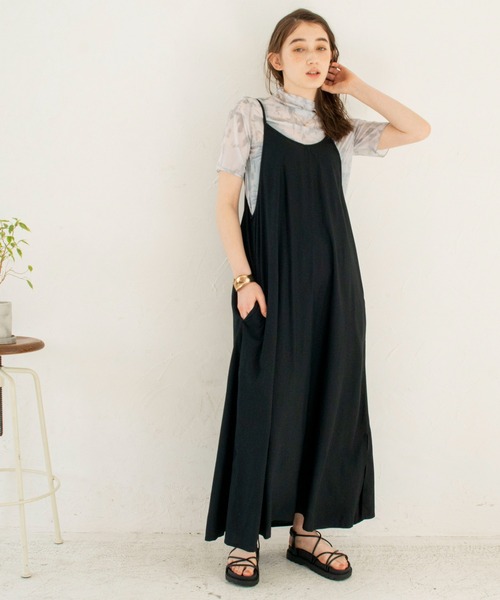 ANGIE（アンジー）の「【前後２WAY】ニュアンスプリントハイネック半袖シアートップス（Tシャツ/カットソー・レディース・ベージュ/グレー・FREE）」の19枚目の写真