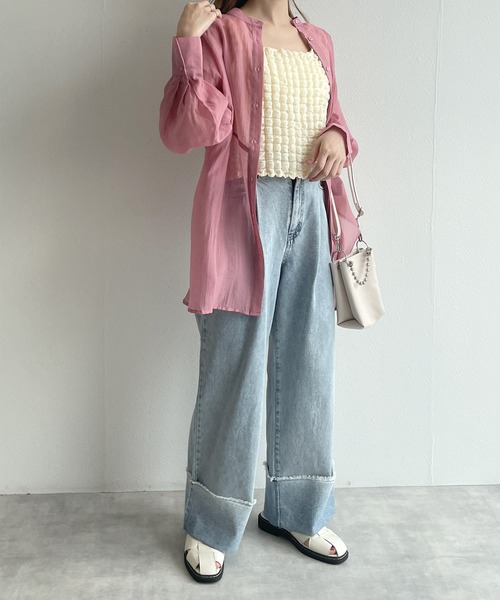 w closet（ダブルクローゼット）の「ポコポコ2WAYビスチェ（その他トップス・レディース・ブラウン/アイボリー/サックスブルー系1/ブラック・FREE）」の22枚目の写真