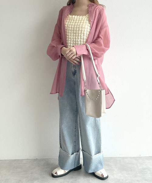 w closet（ダブルクローゼット）の「ポコポコ2WAYビスチェ（その他トップス・レディース・ブラウン/アイボリー/サックスブルー系1/ブラック・FREE）」の20枚目の写真