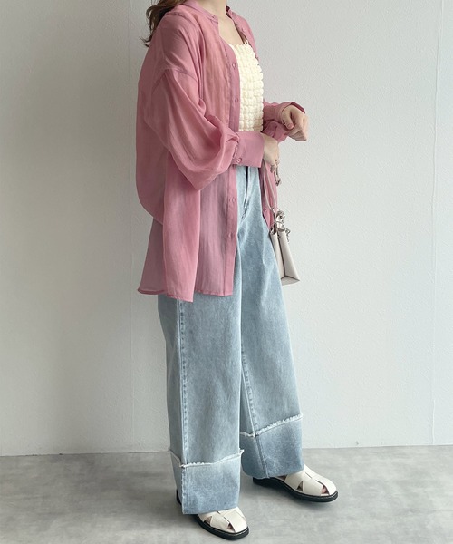 w closet（ダブルクローゼット）の「ポコポコ2WAYビスチェ（その他トップス・レディース・ブラウン/アイボリー/サックスブルー系1/ブラック・FREE）」の19枚目の写真