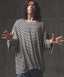 mt7881-Border short-sleeve T-shirt Tシャツ