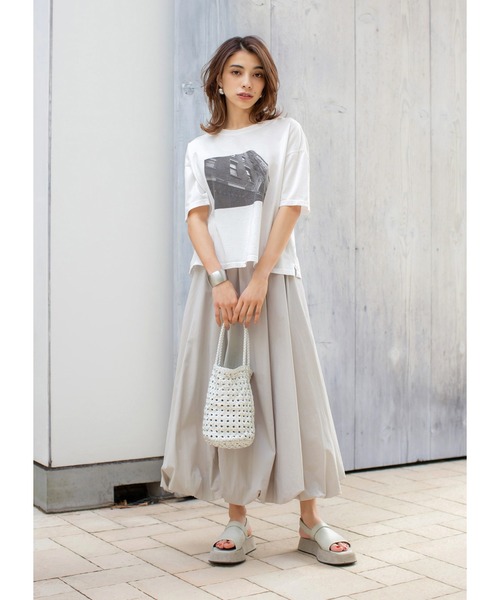 STYLE DELI（スタイルデリ）の「【Made in JAPAN】フォトプリントTシャツ（Tシャツ/カットソー・レディース・アイボリー/グレイッシュベージュ・FREE）」の3枚目の写真