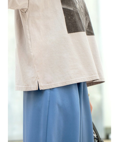 STYLE DELI（スタイルデリ）の「【Made in JAPAN】フォトプリントTシャツ（Tシャツ/カットソー・レディース・アイボリー/グレイッシュベージュ・FREE）」の9枚目の写真