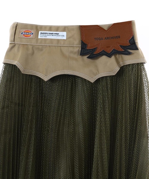 TOGA×Dickies トーガ スカート ミディアムスカート ブラウン TOGA DICKIES トーガ デッキース コラボスカート