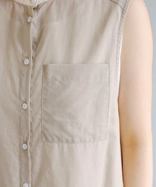 PUAL CE CIN（ピュアルセシン）の「クレリック ノースリーブワンピース（ワンピース・レディース・ベージュ/スミクロ/ブルー系/イエロー系・FREE）」の10枚目の写真