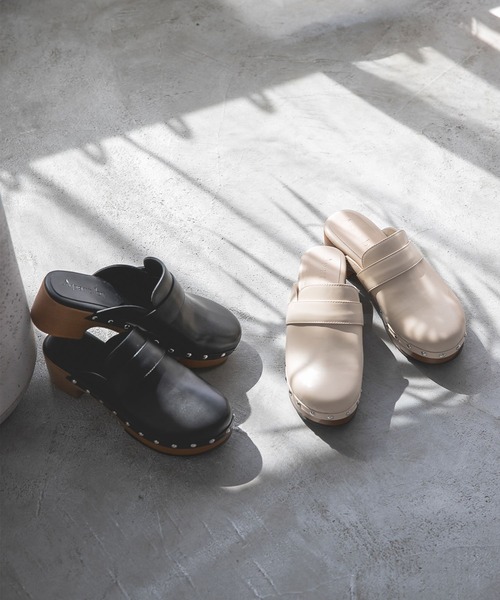 A part by（アパートバイ）の「スタッズサボ　285457（サンダル・レディース・ブラック/ライトベージュ・MEDIUM/LARGE）」の15枚目の写真