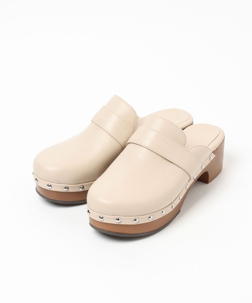 A part by（アパートバイ）の「スタッズサボ　285457（サンダル・レディース・ブラック/ライトベージュ・MEDIUM/LARGE）」の16枚目の写真