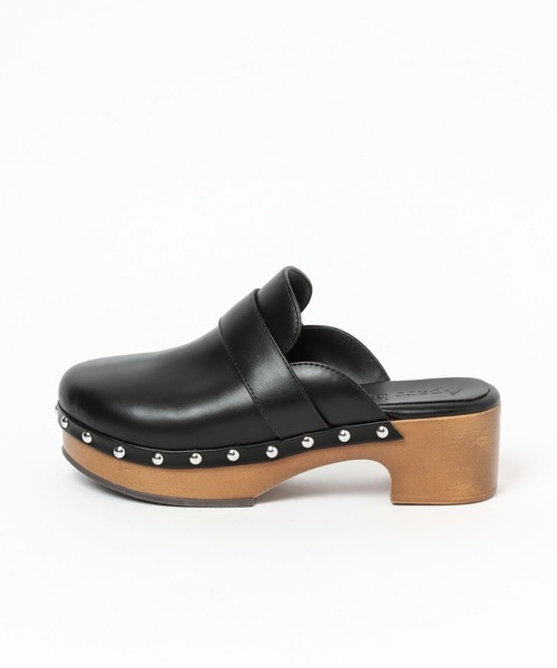 A part by（アパートバイ）の「スタッズサボ　285457（サンダル・レディース・ブラック/ライトベージュ・MEDIUM/LARGE）」の20枚目の写真