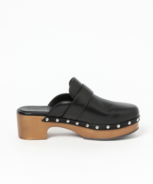 A part by（アパートバイ）の「スタッズサボ　285457（サンダル・レディース・ブラック/ライトベージュ・MEDIUM/LARGE）」の6枚目の写真