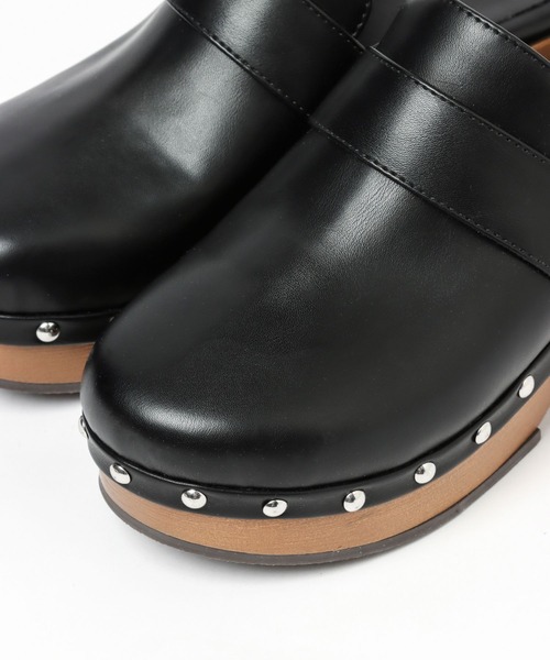 A part by（アパートバイ）の「スタッズサボ　285457（サンダル・レディース・ブラック/ライトベージュ・MEDIUM/LARGE）」の19枚目の写真