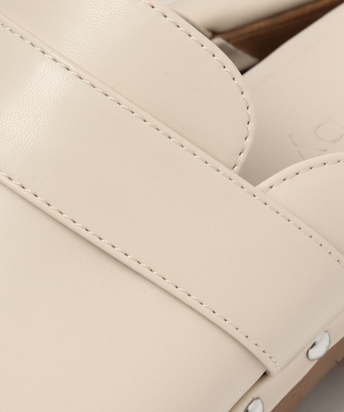 A part by（アパートバイ）の「スタッズサボ　285457（サンダル・レディース・ブラック/ライトベージュ・MEDIUM/LARGE）」の10枚目の写真