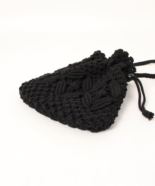 ehka sopo（エヘカソポ）の「マクラメ巾着ショルダーバッグ（ショルダーバッグ・レディース・ベージュ/キナリ/ブラック・ﾌﾘ-）」の5枚目の写真