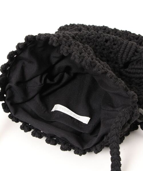 ehka sopo（エヘカソポ）の「マクラメ巾着ショルダーバッグ（ショルダーバッグ・レディース・ベージュ/キナリ/ブラック・ﾌﾘ-）」の6枚目の写真