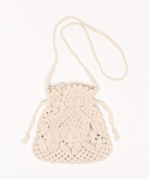 ehka sopo（エヘカソポ）の「マクラメ巾着ショルダーバッグ（ショルダーバッグ・レディース・ベージュ/キナリ/ブラック・ﾌﾘ-）」の11枚目の写真