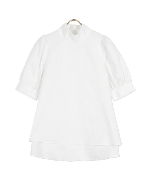 KOBE LETTUCE（コウベレタス）の「選べる２タイプ　ハイネックブラウス（シャツ/ブラウス・レディース・オフホワイト/ピンク系その他2/ピンク系その他/グリーン系/サックスブルー系/サックスブルー系1/ミント/ホワイト系/ブラック系/ブラック・FREE）」の3枚目の写真