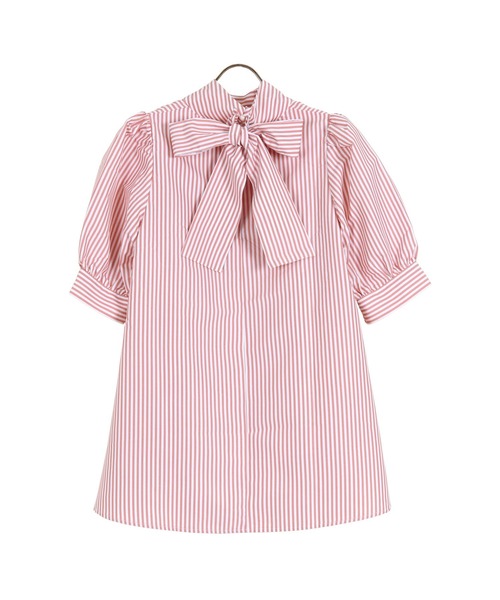 KOBE LETTUCE（コウベレタス）の「選べる２タイプ　ハイネックブラウス（シャツ/ブラウス・レディース・オフホワイト/ピンク系その他2/ピンク系その他/グリーン系/サックスブルー系/サックスブルー系1/ミント/ホワイト系/ブラック系/ブラック・FREE）」の10枚目の写真