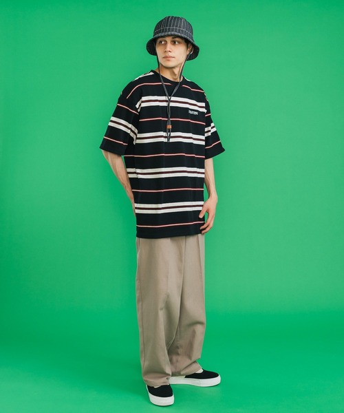 Ressaca(レサーカ)の「センタープレスワイドストレートパンツ ツイル デニム(チノパンツ・メンズ・ライトブルー/ブラック/ベージュ/パープル/ブラウン/インディゴブルー/グリーン/クリーム・M/L/XL)」の22枚目の写真